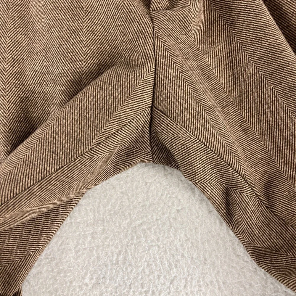 Dondup Brown Dress Pants Mens Size 32 Tweed Straight Leg Work Made in Italy‎